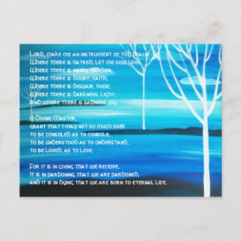 Lord  Make Me An Instrument Of Thy Peace Prayer Postcard by paesaggi at Zazzle