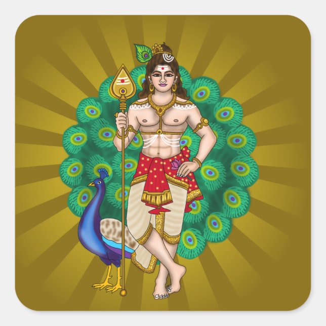 Lord Murugan Stickers (Front)