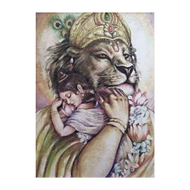Lord Narasimha - Acrylic Art (Front)