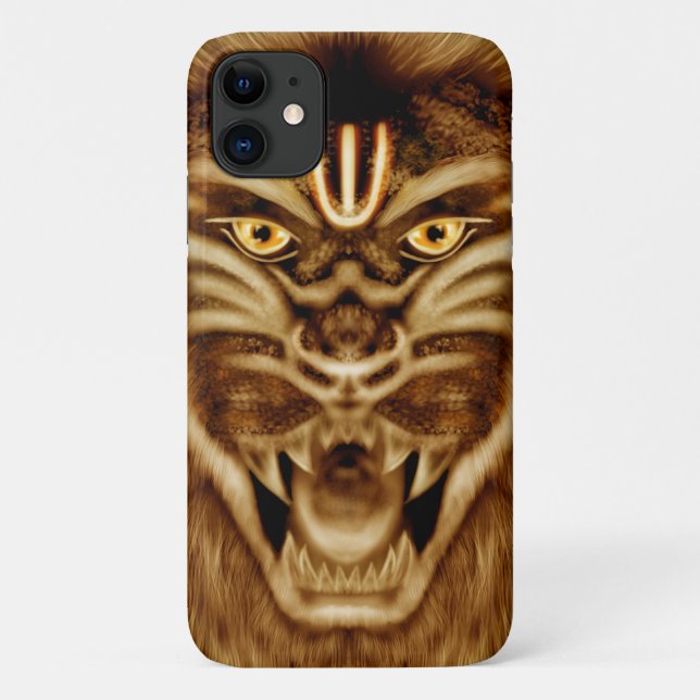 Lord Narasimha Hare Krishna art Divine gift Case-Mate iPhone Case (Back)