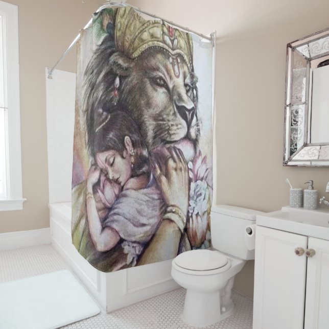 Lord Narasimha - Shower Curtain (In Situ)