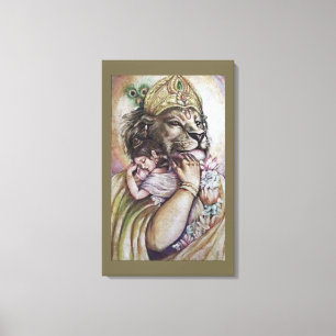 Lord Narasimha - Wrapped Canvas