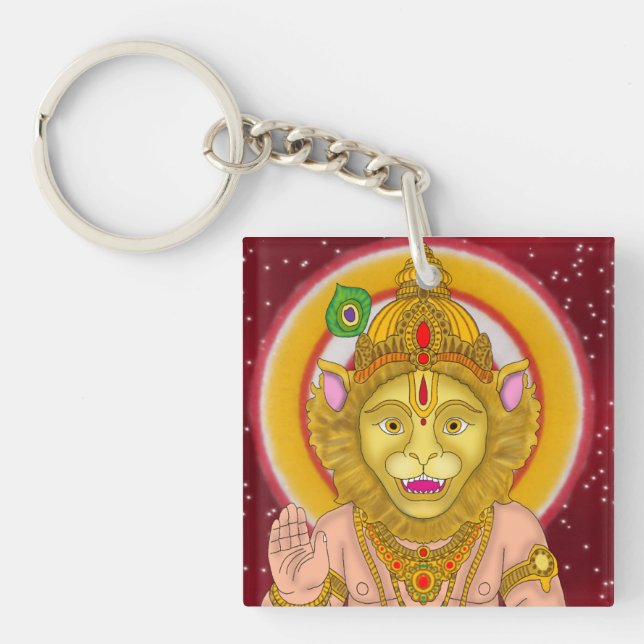Lord Narsimha Keychain (Front)