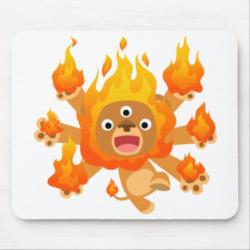 Lord of Fire cute cartoon lion Mousepad