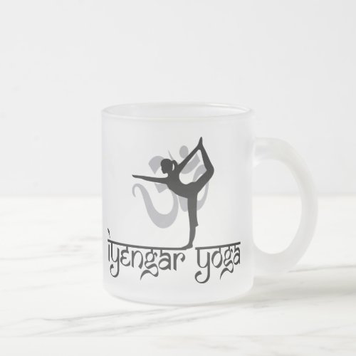 Lord of The Dance Pose Iyengar Yoga Gift Frosted Glass Coffee Mug