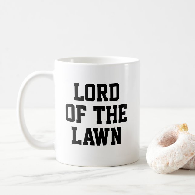 Lord of the Lawn coffee mug (With Donut)