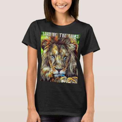 Lord Of The Lions Cool Blonde Elegant Photo Art T_Shirt