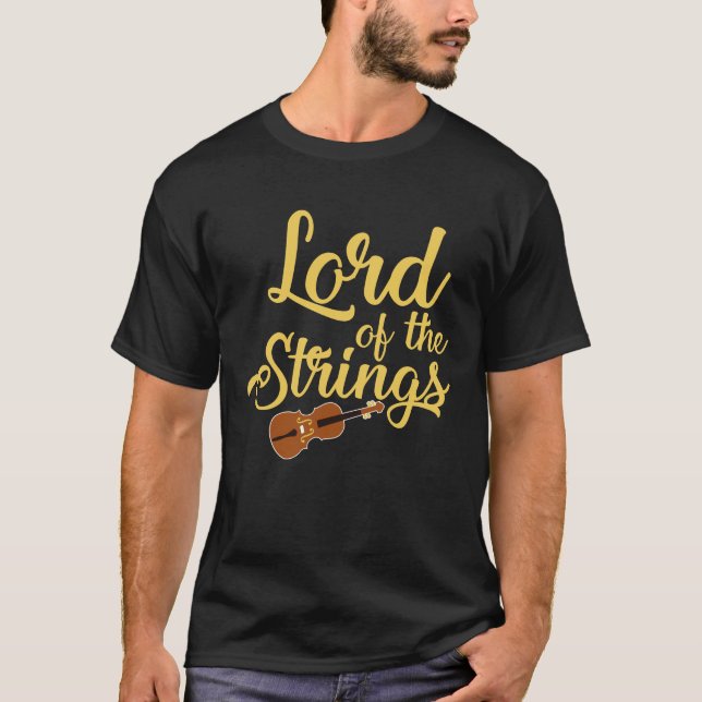 Lord Of The Strings Double Bass Music Orchestra T-Shirt (Front)