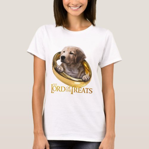 Lord of the Treats _ Funny beige Labrador puppy T_Shirt