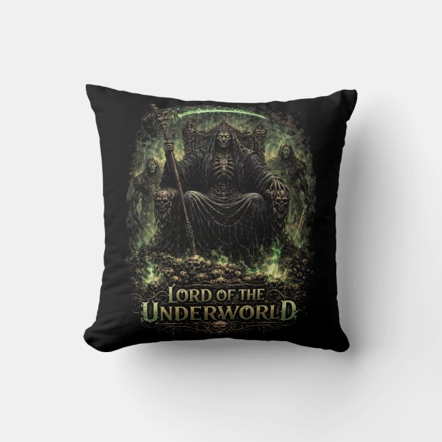 Lord of the Underworld Throw Pillow (Front)