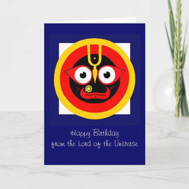 Lord of the Universe Birthday Card (Front)