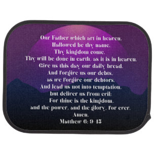 Lord prayer car floor mat