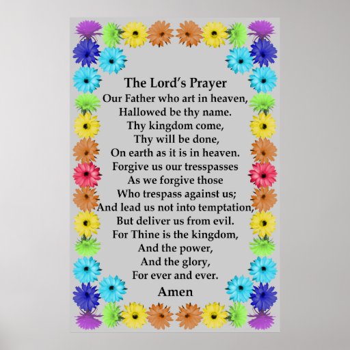 Lords Prayer Posters, Lords Prayer Prints, Art Prints, Poster Designs