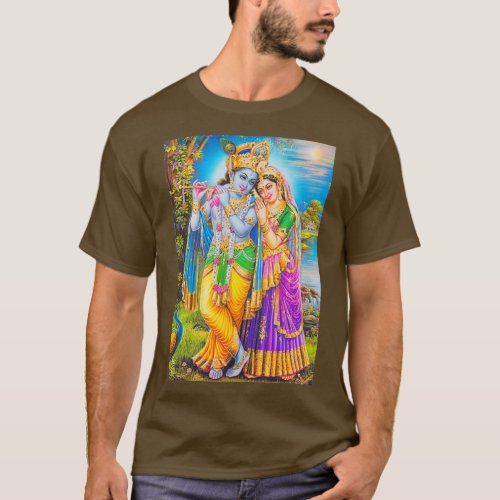 Lord Radsha Krishna Hindu Gods Hinduism Religion T_Shirt