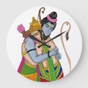 Lord Rama and Hanuman Clock