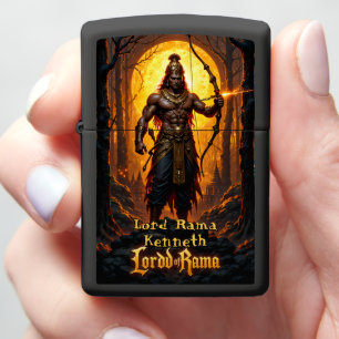 Lord Rama Dark Forest Moonlight Zippo Lighter