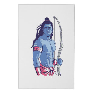 Lord Rama Faux Canvas Print