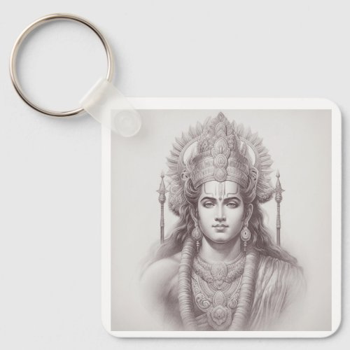 Lord Rama sketch Keychain designed