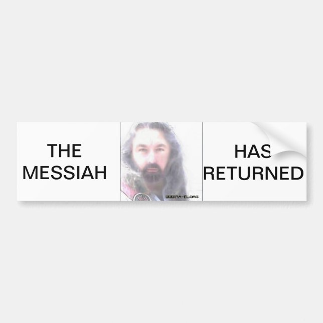 LORD RAYEL THE MESSIAH HAS RETURNED BUMPER STICKER (Front)