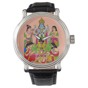Lord Satyanarayan Wall Clock Watch
