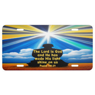 Lord Shine Your Light License Plate