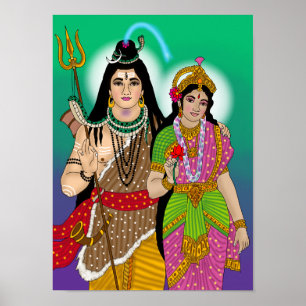 Lord Shiv-Parvati Poster