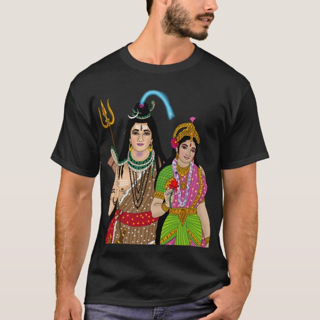 Lord Shiv Parvati T-Shirt (Front)