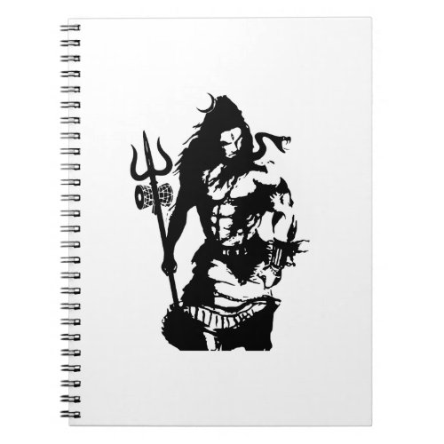 Lord Shiva Art Angry Trishul Notebook