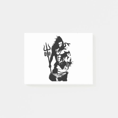 Lord Shiva Art Angry Trishul Post_it Notes