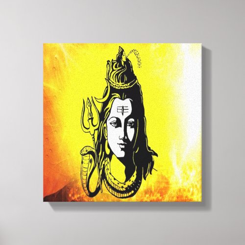 Lord Shiva beautiful painting on canvass Canvas Print