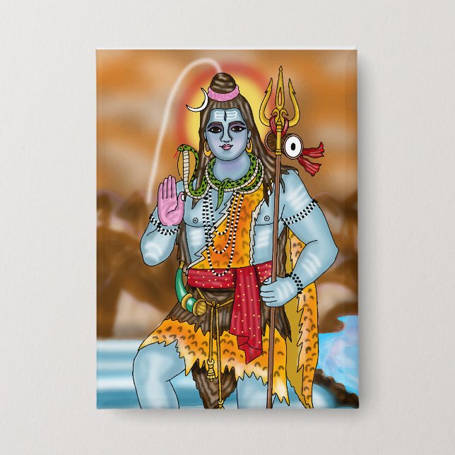 Lord Shiva Button (Front)