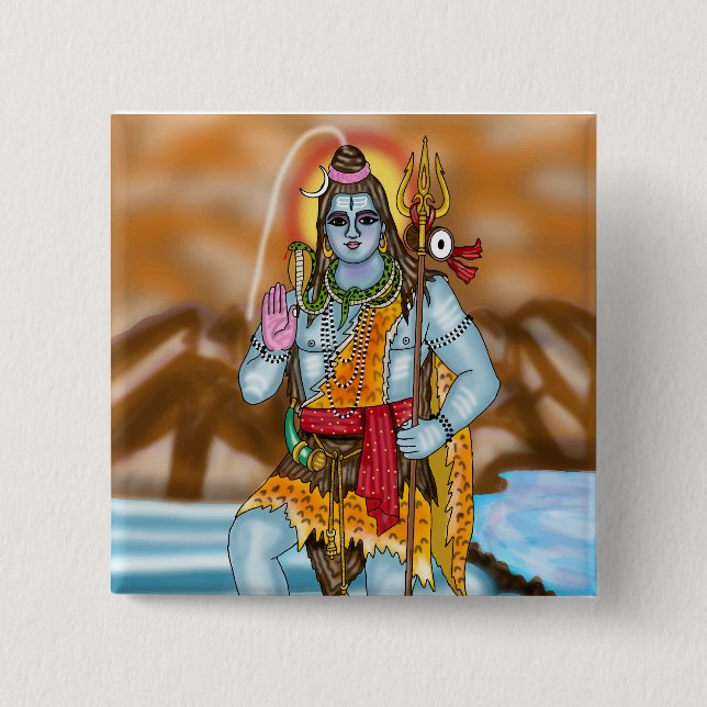 Lord Shiva Button (Front)