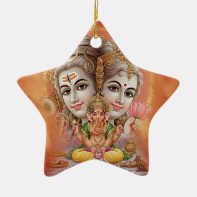Lord Shiva Ceramic Ornament (Front)