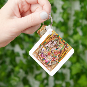 Lord Shiva Family Keychain