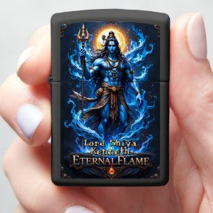 Lord Shiva Fire and Ice Trident Zippo Lighter