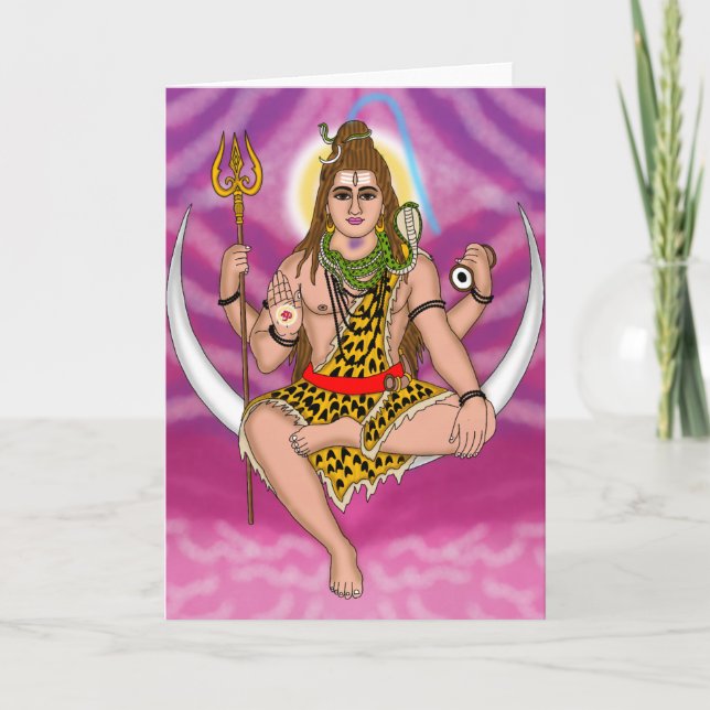 Lord Shiva Greeting Card (Front)