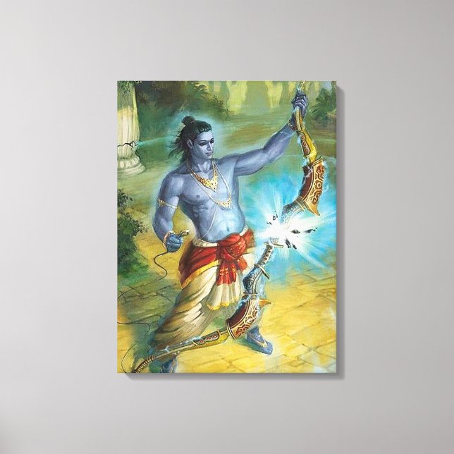 Lord Shiva Hindu God - Wrapped Canvas Print (Front)