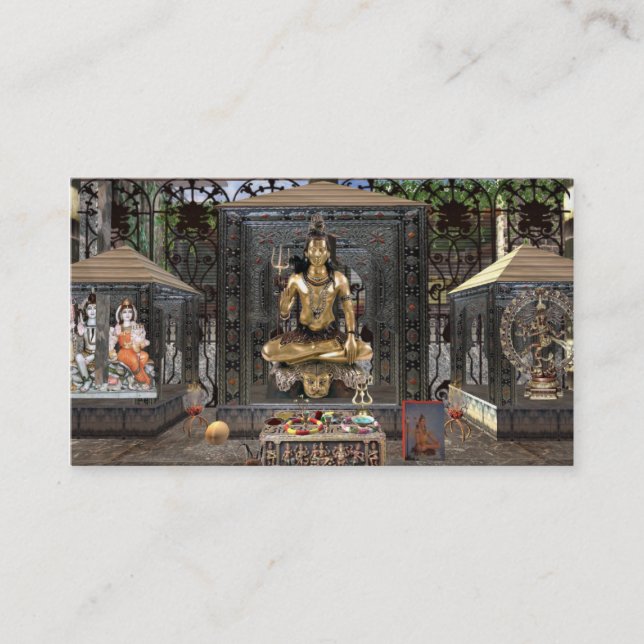 Lord Shiva Hindu Temple Business Cards, 100 pack Card (Front)