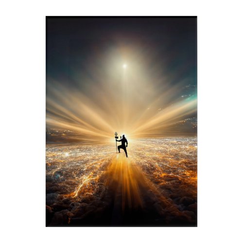 Lord shiva lighting the universe acrylic print