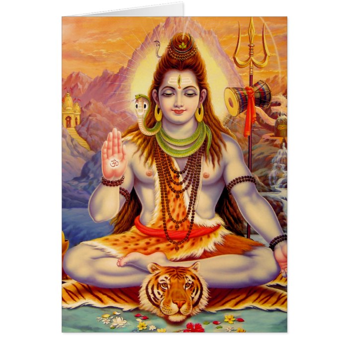 Lord Shiva Meditating Card