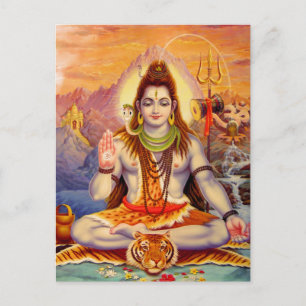 Lord Shiva Meditating Postcard