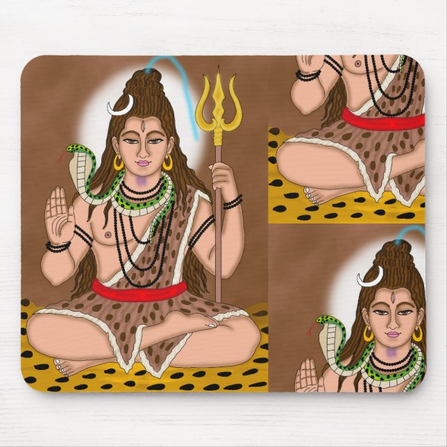 Lord Shiva Mouse Pad (Front)