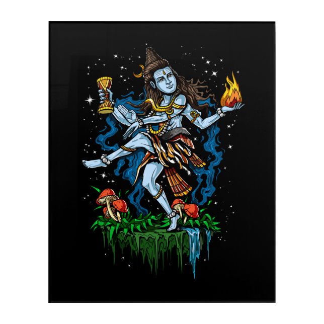 Lord Shiva Nataraja Dancing Hindu God Acrylic Print (Front)