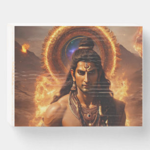lord shiva painting wooden box sign