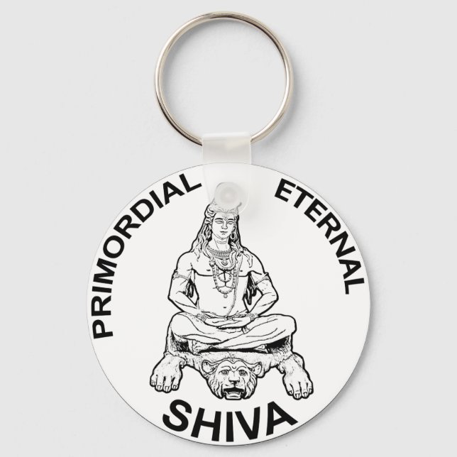 Lord Shiva primordial eternal, Indian God Keychain (Front)