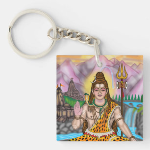 Lord Shiva Spiritual Hindu Deity Custom Keychain