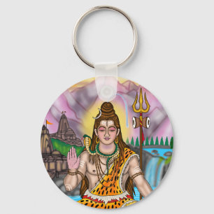 Lord Shiva Spiritual Hindu Deity Custom Keychain