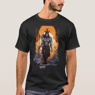 Lord Shiva The Destroyer Angry Hindu God Trishul H T-Shirt