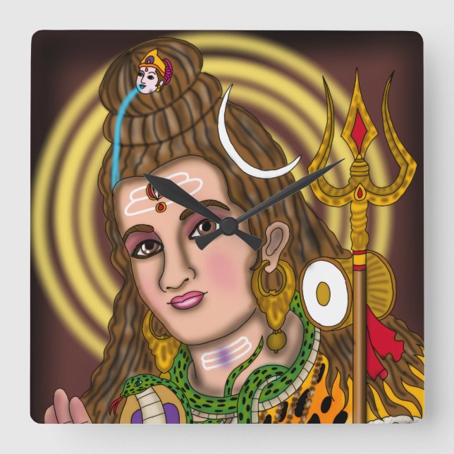 Lord Shiva Wall Clock (Front)