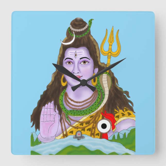 Lord Shiva Wall Clock (Front)